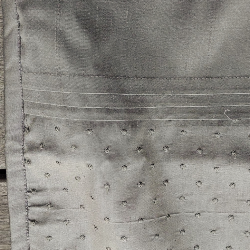 Two Raw Silk King Size Pillow Cases